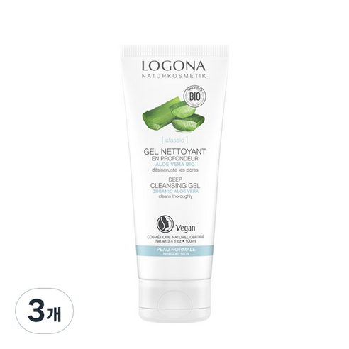 로고나 알로에 딥 클렌징 젤, 100ml, 3개