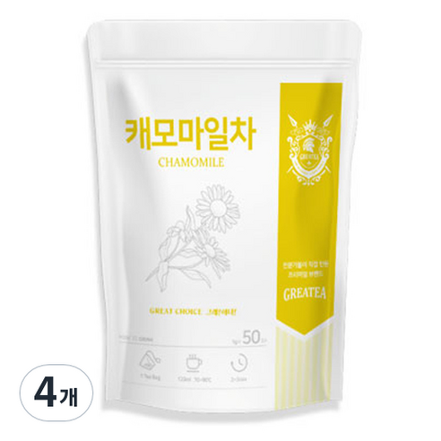 Greatea 캐모마일차, 1g, 50개입, 4개
