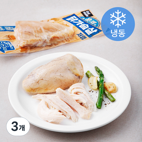 잇메이트 훈제 닭가슴살 저염 (냉동), 100g, 3개
