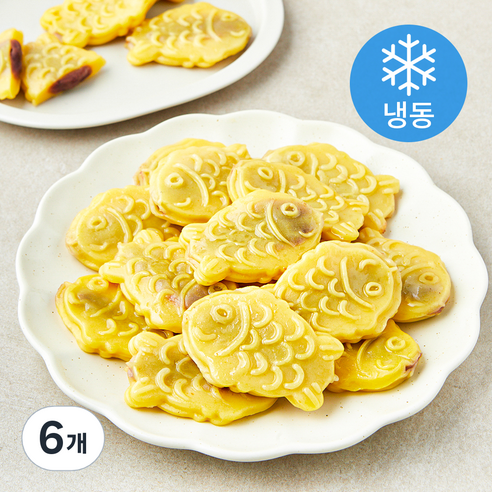키친고메 굳지않는 통팥 붕어떡 (냉동), 500g, 6개