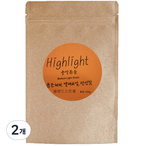 레인보우피치 RP 원두 커피 하이라이트, 핸드드립, 200g, 2개