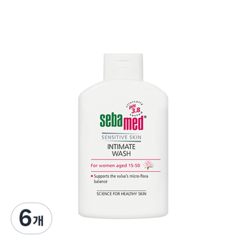 세바메드 인티메이트 워시 pH3.8 휴대용 여성청결제, 50ml, 6개