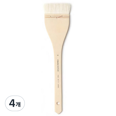 화홍산업 넓은붓 100 빽붓, 3호, 4개