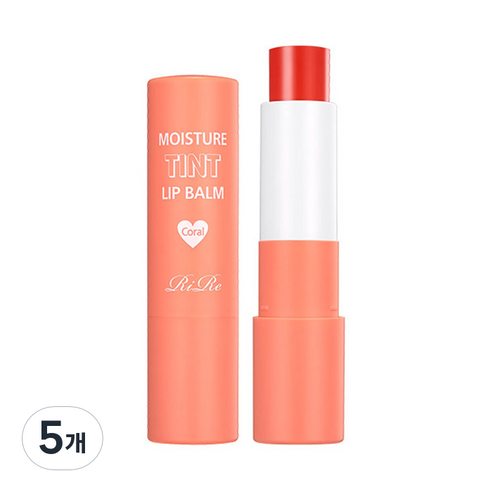리르 모이스쳐 틴트 립밤, 코랄, 3.5g, 5개