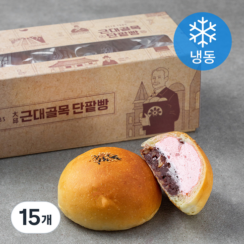 근대골목단팥빵 사랑빵손님 딸기 생크림 단팥빵 (냉동), 135g, 15개