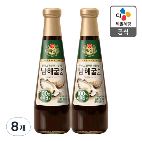 백설 남해굴소스, 500g, 8개
