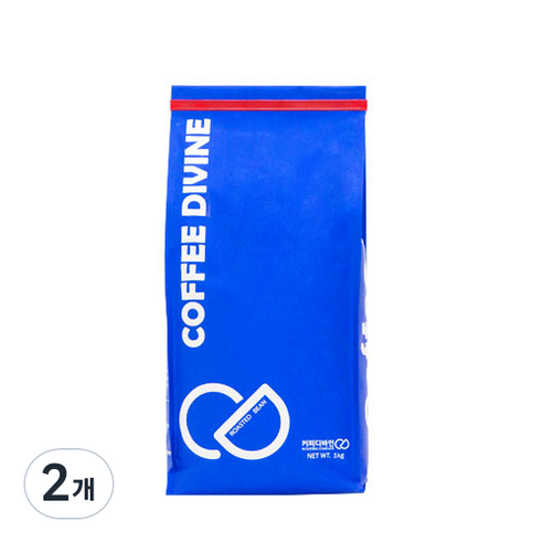 커피디바인 로스터블렌드 원두커피, 홀빈(분쇄안함), 1kg, 2개