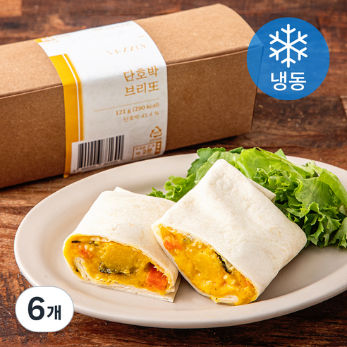 베즐리 단호박 브리또 (냉동), 121g, 6개