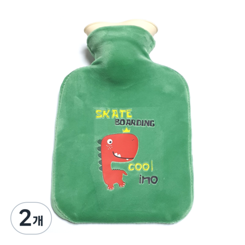 배리툴 보온 물주머니 디노 1000ml, 2개