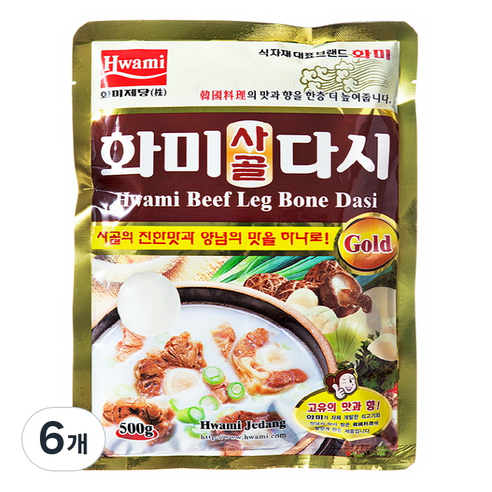 화미제당 사골 다시 골드, 500g, 6개