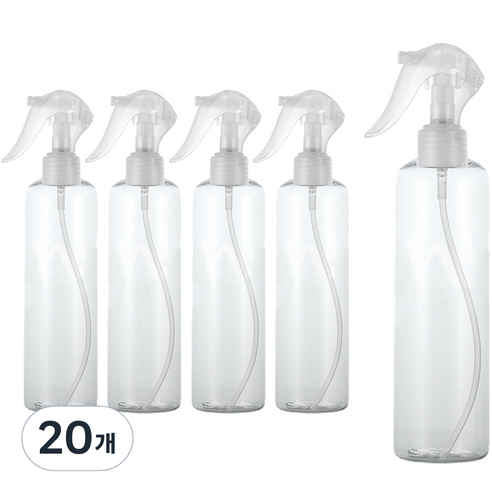 헤어 스프레이 분무 공병 300ml, 투명(캡), 20개