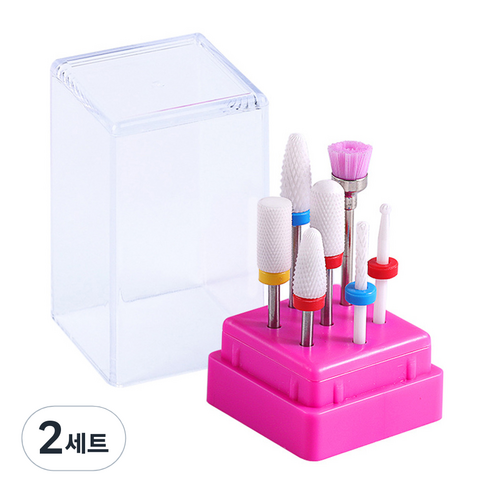 메이브라운 젤네일 제거 고급 세라믹 네일비트 세트 M07043, 2세트, 혼합색상