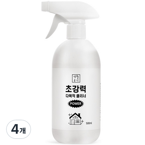 생활공식 초강력 다목적 세정 클리너, 500ml, 4개