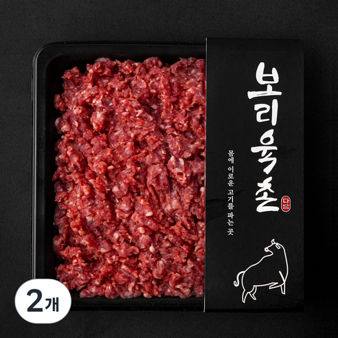 보리육촌 국내산 소고기 정육 다짐육 (냉장), 2개, 300g