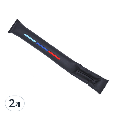 엠노블 차량용 스티치 틈새쿠션, 블랙, 2개