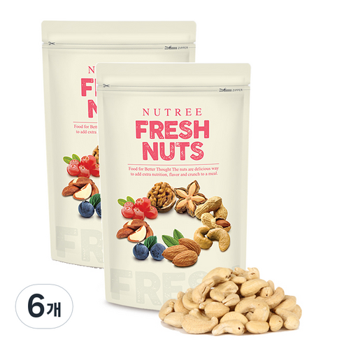 너트리 생캐슈넛, 500g, 6개