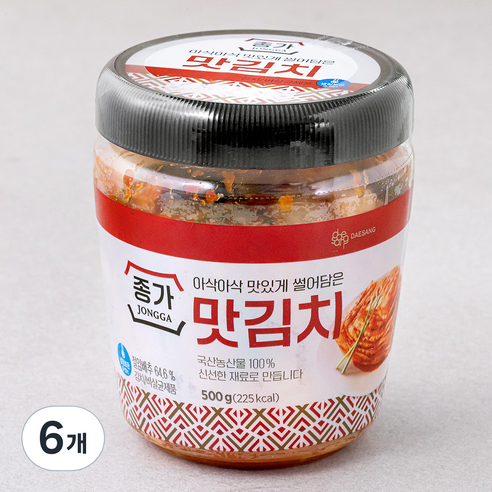 종가 맛김치, 500g, 6개