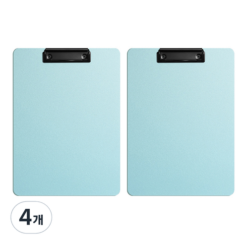 동아피엠에스 세로형 두꺼운 벽걸이 클립보드 31.5 x 22.5 cm, 그린, 4개