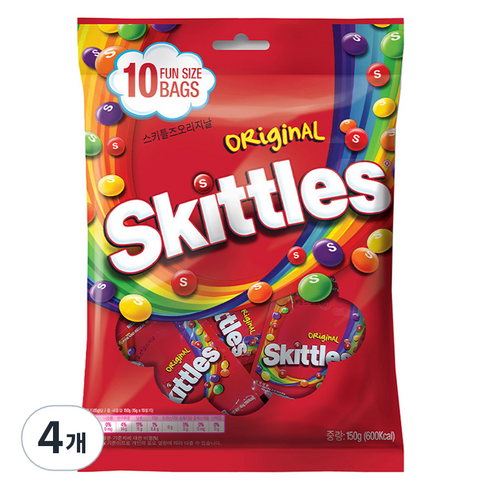 스키틀즈 오리지날, 150g, 4개