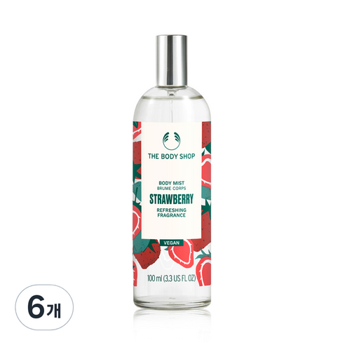 더바디샵 스트로베리 바디 미스트, 100ml, 6개