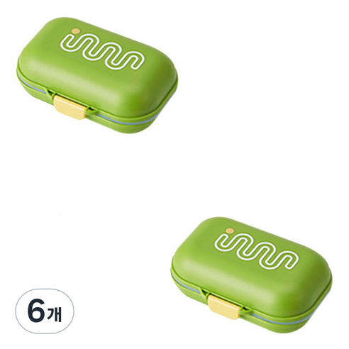 더자카 비비드톤 휴대용 비누케이스 FREE, 비비드 그린, 6개