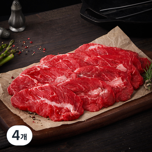 미국산 메가 부채살 구이용 (냉장), 600g, 4개