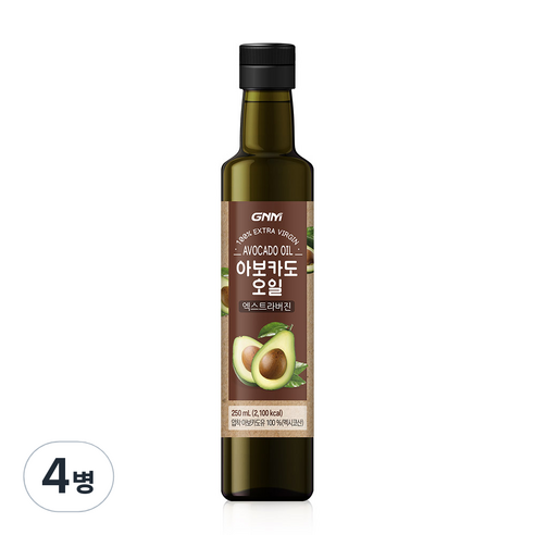 GNM자연의품격 엑스트라 버진 아보카도 오일, 250ml, 4병