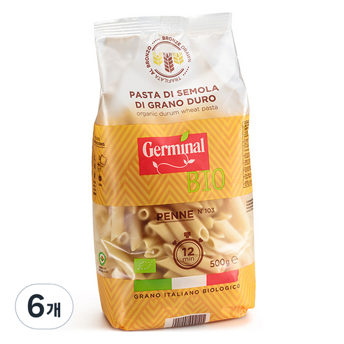 Germinal 유기농 펜네, 500g, 6개