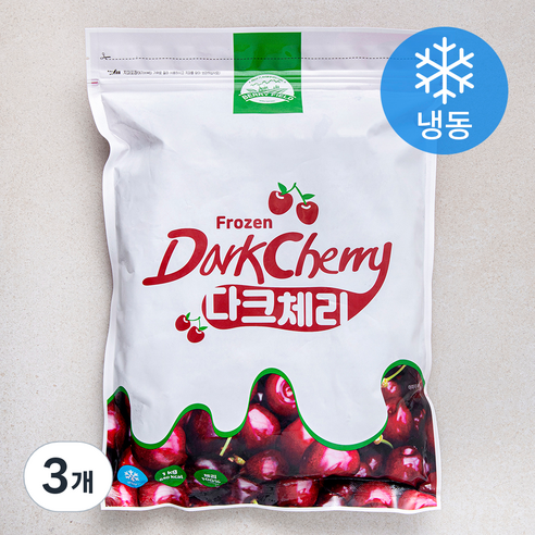 베리필드 다크체리 (냉동), 1kg, 3개