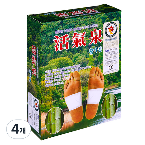 죽초목초 수액시트 활기천 발패치, 4개, 30개입