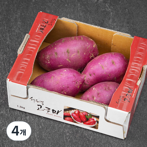 해들녘 무농약 고창황토 고구마, 1.5kg(왕특), 4개