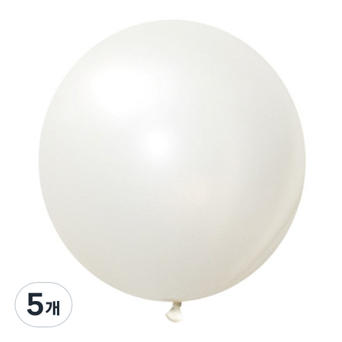 제이벌룬 셈퍼텍스 90cm 대형풍선, 펄 화이트, 5개