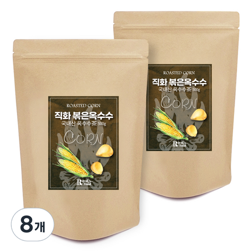 로얄푸드 직화볶음 옥수수차, 500g, 8개, 1개입