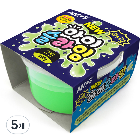 아모스 아이슬라임, 야광그린, 300g, 5개