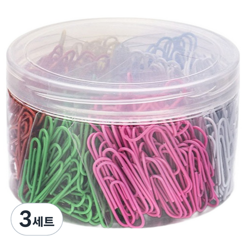 코히모 사무용 페이퍼 클립 33mm 6종 x 80p 세트 5W0008, 3세트