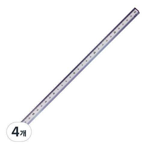 롭다 아크릴스틱자 30cm, Violet Fog, 4개