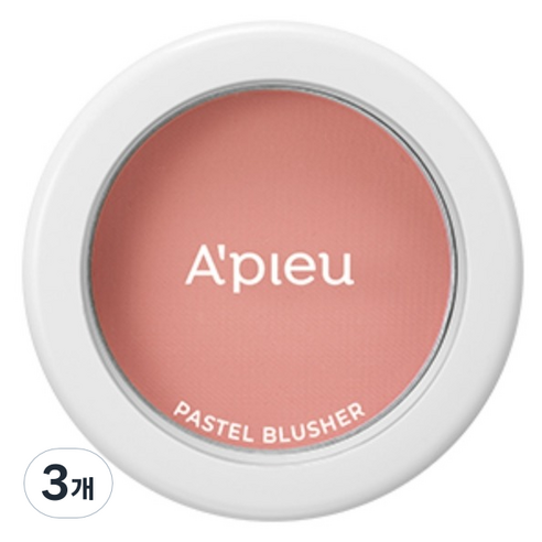 어퓨 파스텔 블러셔 4.3g, RD02, 3개