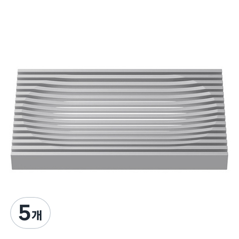 푸트로랩 아이디어 굿 물빠짐 욕실 비누 받침, 그레이, 5개