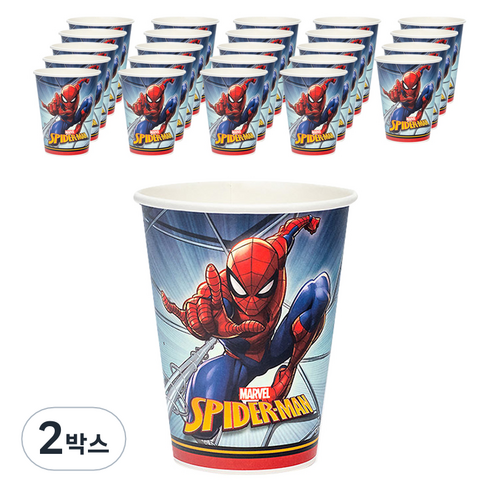 마블 스파이더맨 오리지널 종이 파티컵 290ml, 50개