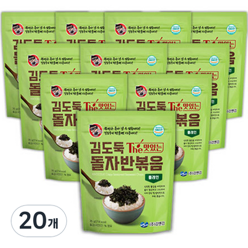 김앤김 The 맛있는 플레인 김도둑 돌자반, 20개, 35g