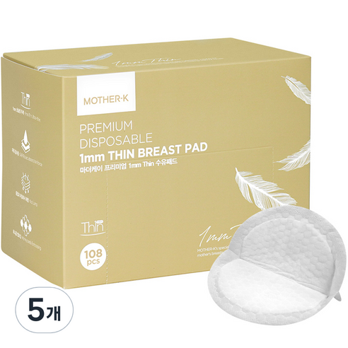마더케이 1mm Thin 수유패드, 108매입, 5개