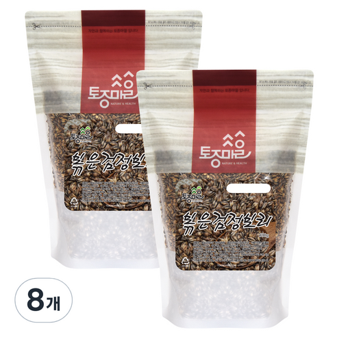 토종마을 국산 볶은 검정 보리, 500g, 8개
