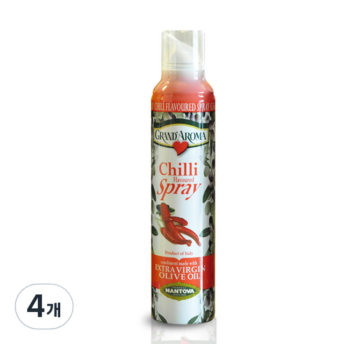 만토바 엑스트라버진 올리브오일 칠리, 200ml, 4개