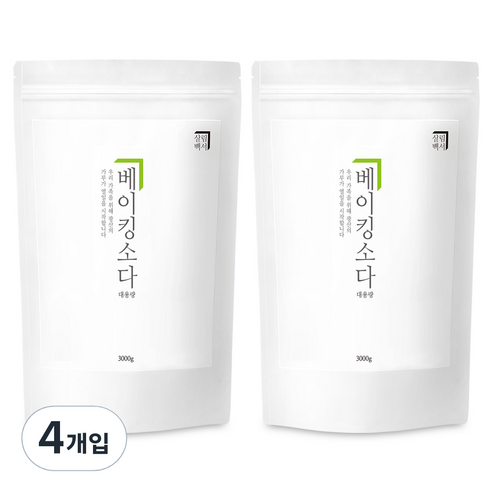 살림백서 베이킹소다, 3000g, 4개
