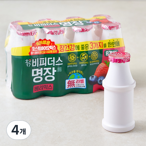소와나무 비피더스 요구르트 명장 베리믹스, 125ml, 8개입, 4개