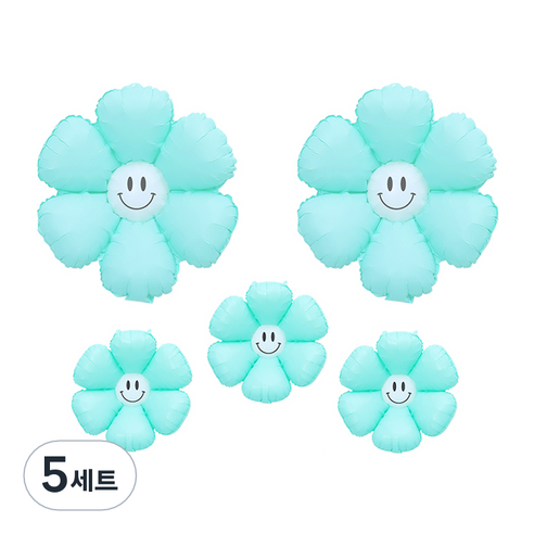 피앤비유니티 무광마카롱 스마일 데이지풍선 세트, 14, 5세트