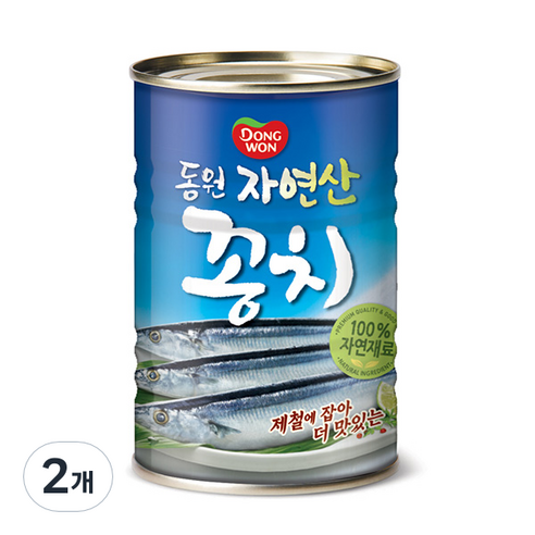 동원 꽁치 원터치 통조림, 300g, 2개
