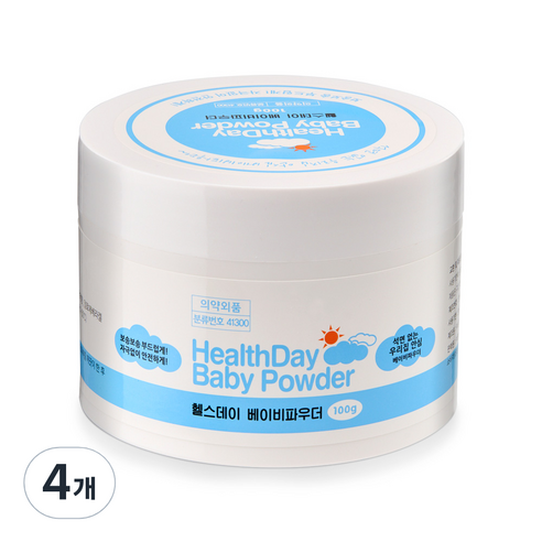 헬스데이 베이비파우더, 100g, 4개