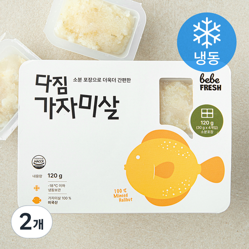 베베프레시 다짐 가자미살 (냉동), 2개, 120g