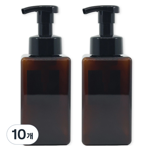 뉴앤룩 디스펜서 핸드워시 거품용기 450ml, 브라운, 10개